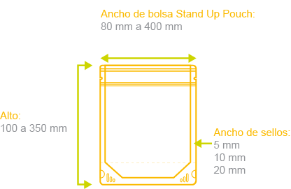 Medidas Stand Up Pouch
