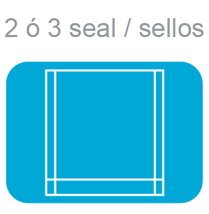 Bolsa de 2 o 3 sellos, tipo pouch