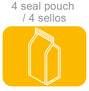 Bolsa 4 sellos, quad seal bag