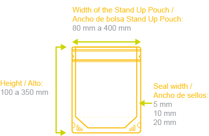 Medidas Stand Up Pouch