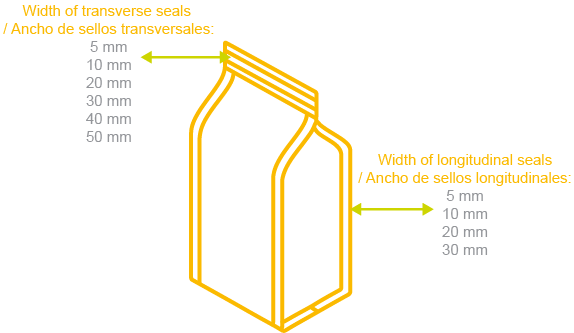 Bolsa 4 sellos, quad seal bag
