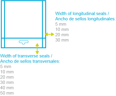 Bolsa de dos sellos, bolsa de tres sellos, tipo pouch