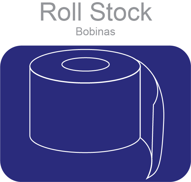 Bobina, tiras promocionales, envoltorio dulces, laminada, trilaminada, monocapa, envasado automático